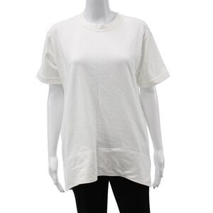 Hedge Womens Tunic Short Sleeve Crew Neck White 60% Cotton Size XL